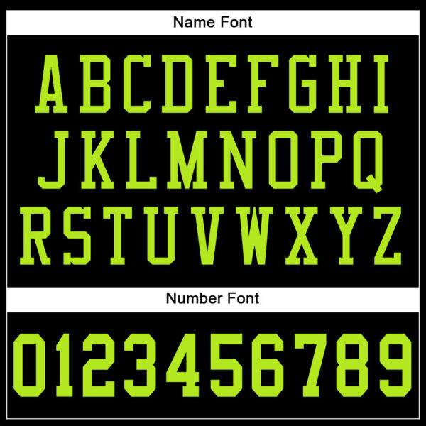 Custom Black Neon Green Mesh Authentic Football Jersey - Image 4