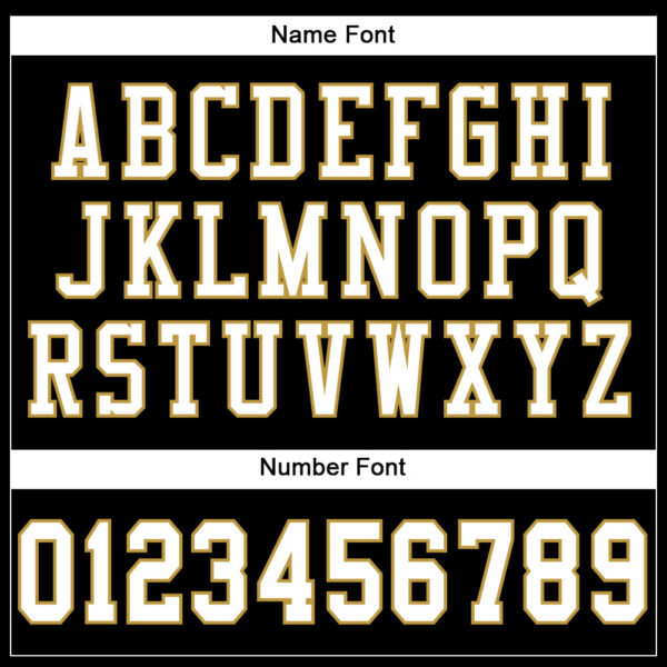 Custom Black White-Old Gold Mesh Authentic Football Jersey - Image 4