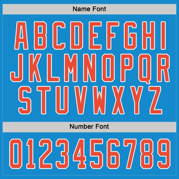 Custom Blue Orange-White Hockey Jersey - Image 4