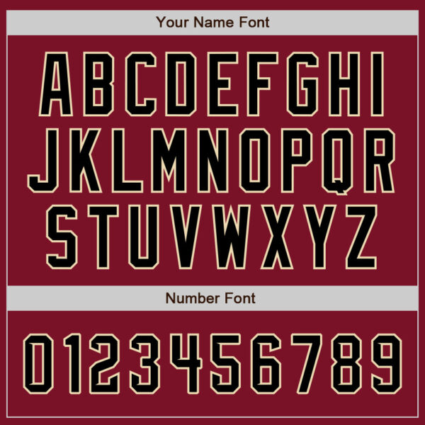 Custom Crimson Black-City Cream Authentic Baseball Jersey - Image 5