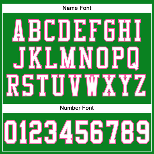 Custom Grass Green White-Pink Mesh Authentic Football Jersey - Image 4