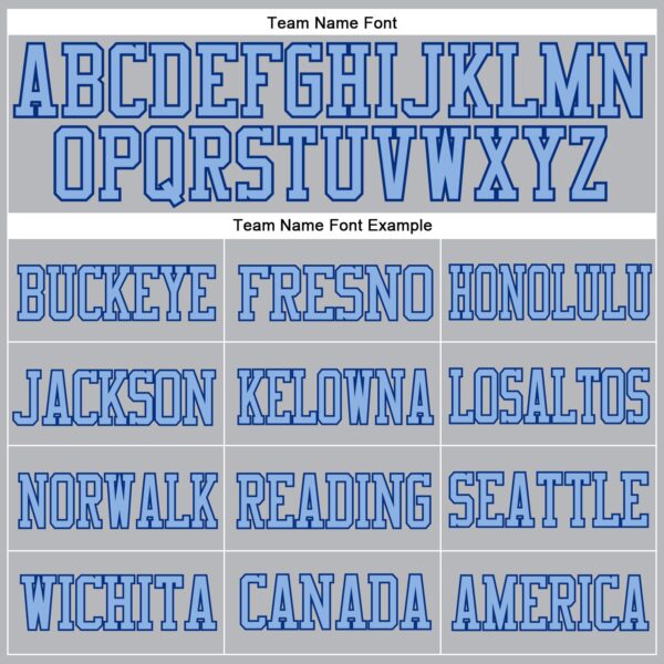 Custom Gray Light Blue-Royal Mesh Authentic Football Jersey - Image 3