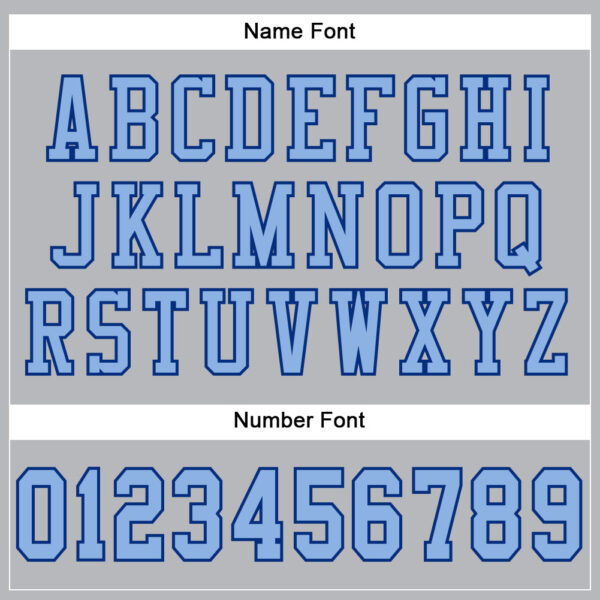 Custom Gray Light Blue-Royal Mesh Authentic Football Jersey - Image 4