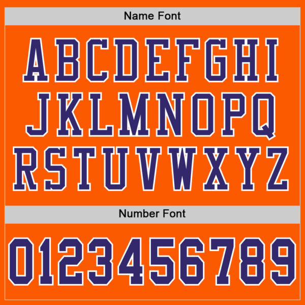 Custom Orange Purple-White Mesh Authentic Football Jersey - Image 4