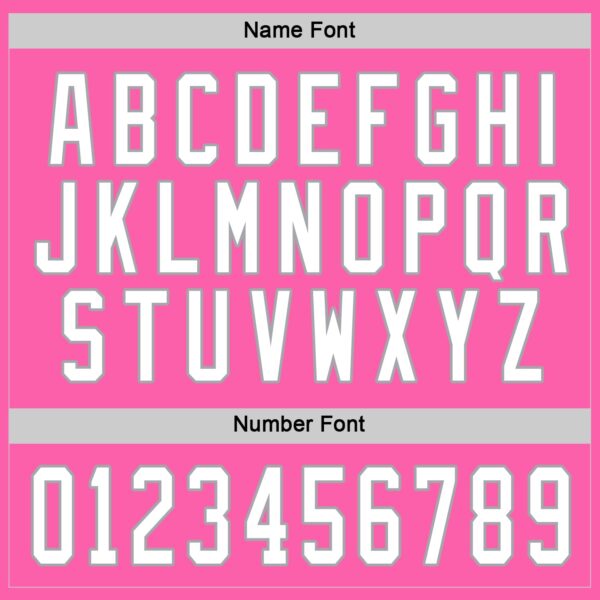 Custom Pink White-Gray Hockey Jersey - Image 4