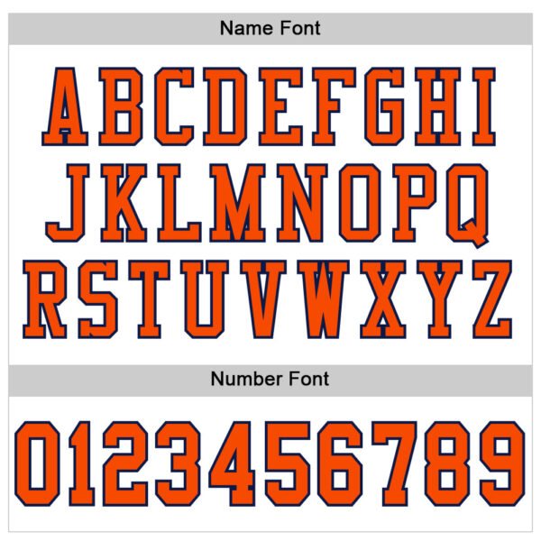 Custom White Orange-Navy Mesh Authentic Football Jersey - Image 4