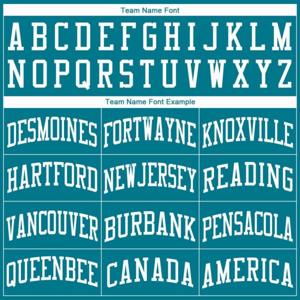Custom Teal White Round Neck Basketball Jersey - Image 5